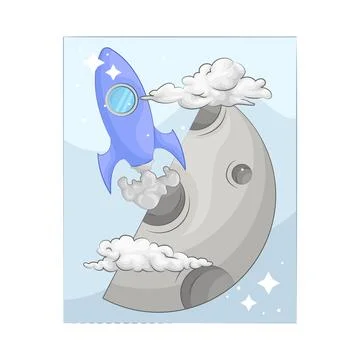 Moon Illustration Stock Illustration