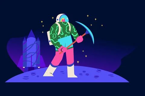 To The Moon Illustration Stock Illustration