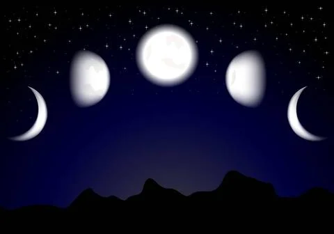 Moon imposing on any background Moon imposing on any background, even a gr... Stock Photos
