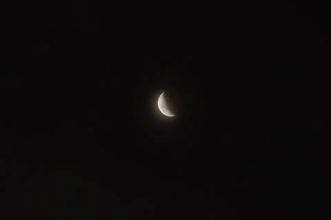 The moon in its waning phase Foto stock