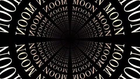 MOON Keyword Animation, 3D Pattern, Background Loop. Universe concept. Stock Footage 252080647