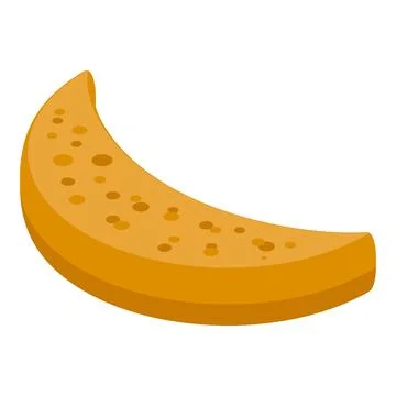 Moon khachapuri icon isometric vector. Food cooking Ilustração Stock