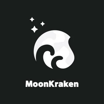Moon Kraken Logo Stock Illustration