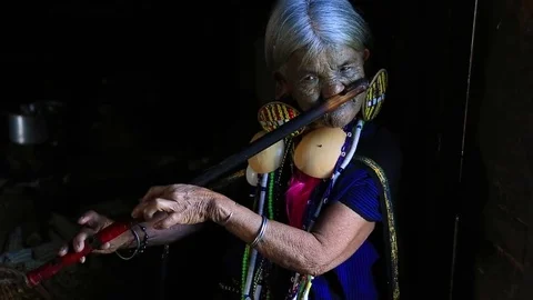 Moon lady playing  flute Stock Footage 84131852