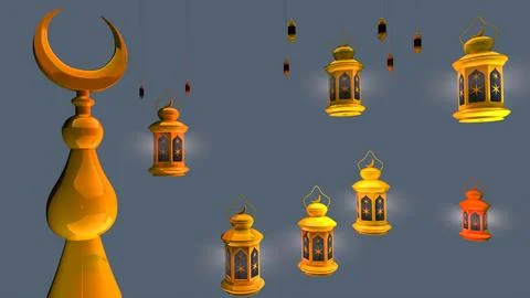 Moon Lantern Stock Illustration