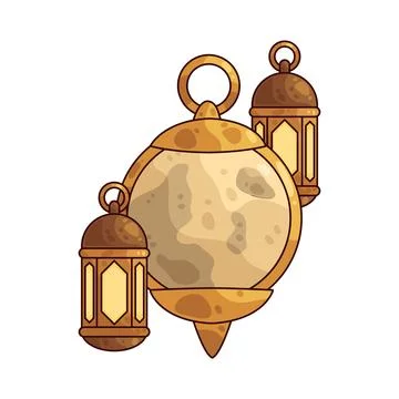 Moon lantern illustration Stock Illustration