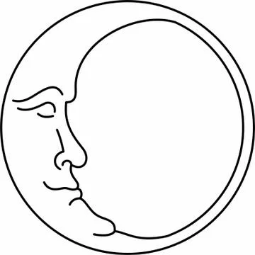 Moon Laser cut cnc panel design for metal, wooden room divider. Stock Illustration