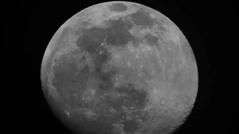 Moon With Light Clouds Moving Across It Stock Footage 149226735