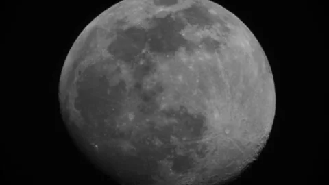 Moon With Light Clouds Moving Across It Stock Footage 149226736