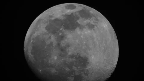 Moon With Light Clouds Moving Across It Stock Footage 149226738