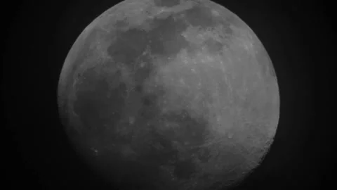 Moon With Light Clouds Moving Across It Stock Footage 149226743