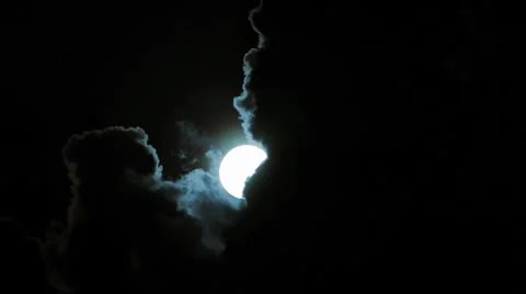 Moon light. full moon. time lapse. night sky 库存影片 26048808