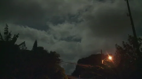 Moon light street light Stock Footage 331717