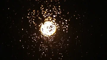 Moon light water drops rain snow night Video stock 85678363