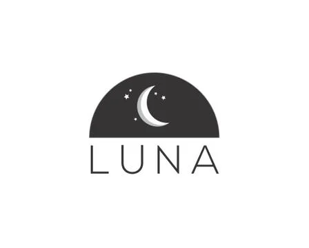 Moon logo design Stock Illustration