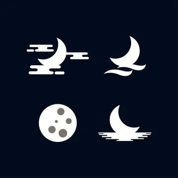 Moon logo design template Stock Illustration