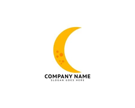 Moon logo design vector template Stock Illustration