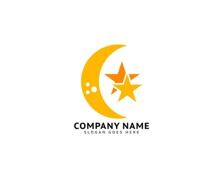 Moon logo design vector template Stock Illustration