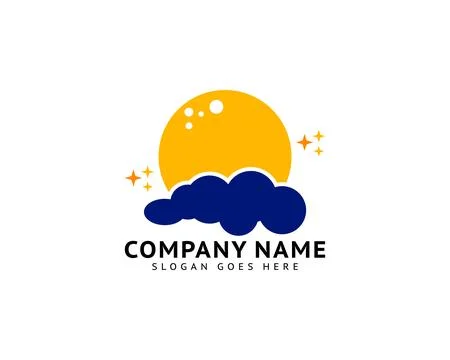 Moon logo design vector template Stock Illustration