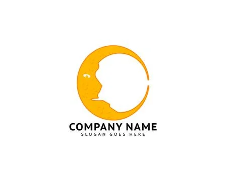 Moon logo design vector template Stock Illustration