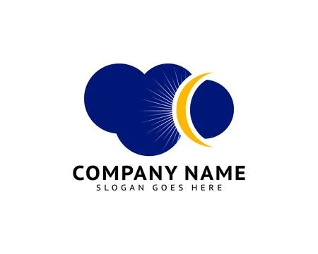 Moon logo design vector template Stock Illustration