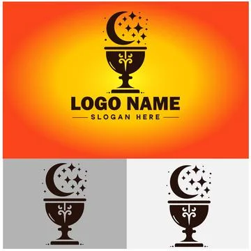 Moon logo icon vector for business brand app icon stars Moon Night bed logo.. Illustration