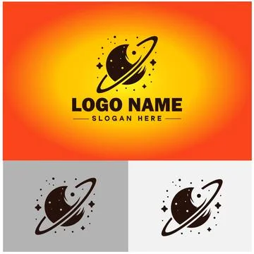 Moon logo icon vector for business brand app icon stars Moon Night bed logo.. Ilustração Stock