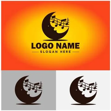 Moon logo icon vector for business brand app icon stars Moon Night bed logo.. Ilustração Stock