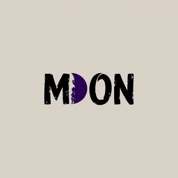 Moon logo Illustrazione stock