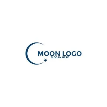 Moon logo vector icon, simple moon logo design template Stock-Illustration