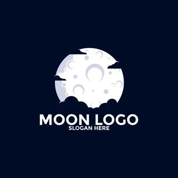 Moon logo vector icon, simple moon logo design template Stock Illustration