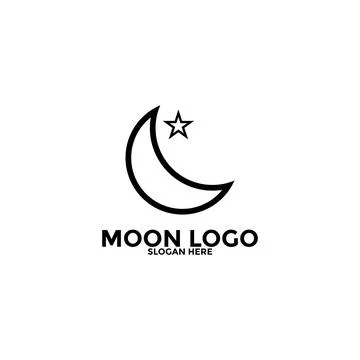 Moon logo vector icon, simple moon logo design template Stock-Illustration