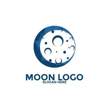 Moon logo vector icon, simple moon logo design template Stock Illustration