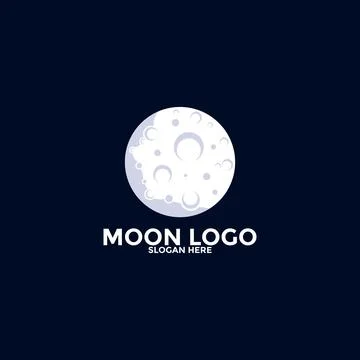 Moon logo vector icon, simple moon logo design template 스톡 일러스트