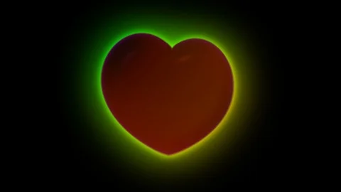 Moon love heart Stock Footage 95312420