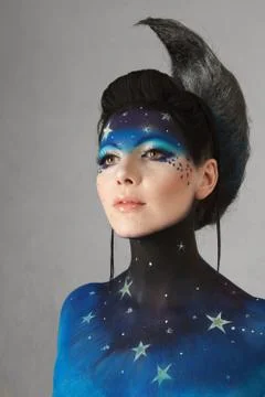 Moon make-up Stock Photos