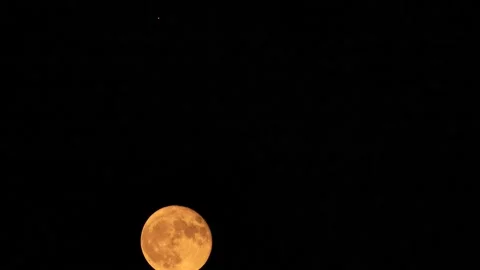 Moon Mars Conjunction in this Beautiful Video Freezeframe. Stock Footage 140528729