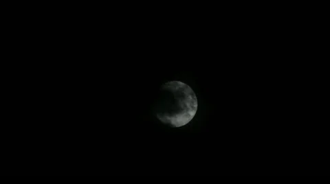 Moon with middle Cloudy Sky Stock Footage 11135282