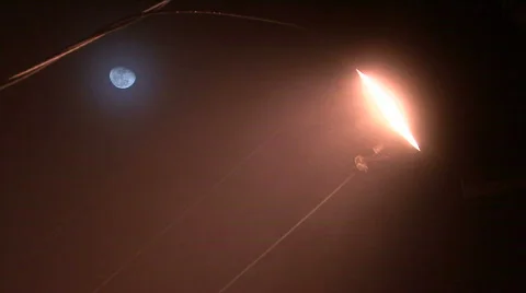 The Moon On Misty Night Stock Footage