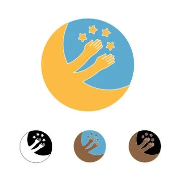 Moon. Moon and star. Stock Illustration