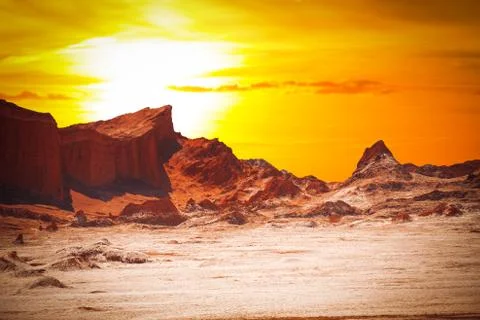 The moon in the Moon Valley. Stock Photos