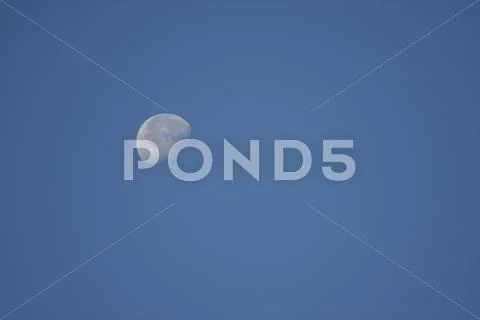Moon in morning Stock Photos