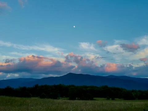 Moon Mountain Landscape Stock Photos