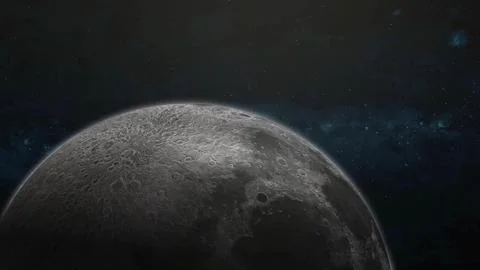 Moon move planet earth on space Stock Illustration