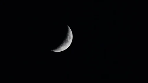 The moon moves across the sky Stock Footage 110835851