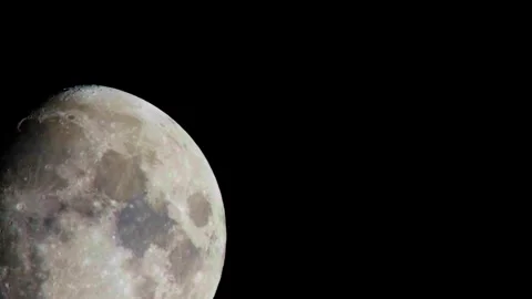 Moon moving quicker than you think close up. Stock Footage 256248102