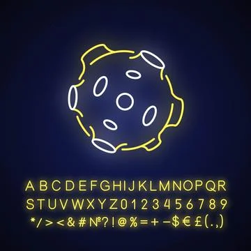 Moon neon light icon Stock Illustration
