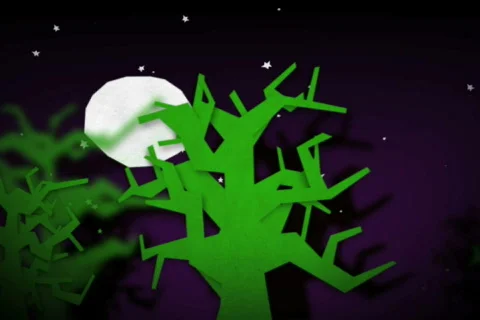 Moon at night animation Stock Footage 518246