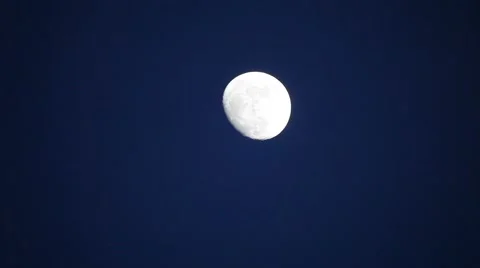 Moon on the night the dark sky Stock Footage 3059489