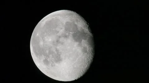 Moon on the night the dark sky Video stock 6989959